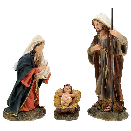 Complete nativity set in resin 9 statues 40 cm 2