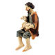 Shepherd with sheep sitting for Nativity Scene with 8-10 cm resin characters s3