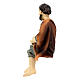 Pastore con pecora seduto presepe 8-10 cm s4