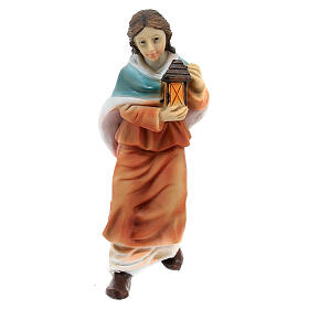 Girl going down the stairs for Nativity Scene with 12 cm resin characters