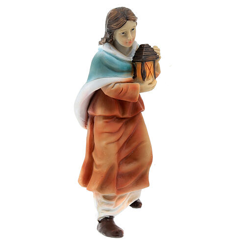 Girl going down the stairs for Nativity Scene with 12 cm resin characters 2