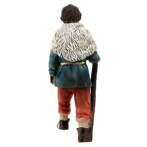 Statuina uomo bastone presepe 10-12 cm 3