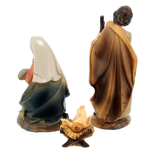 Set of 11 resin characters for Nativity Scene of 9 cm, painted by hand, classic style 7