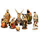 Set presepe 9 cm 11 pz resina dipinta a mano stile classico s1