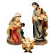 Set presepe 9 cm 11 pz resina dipinta a mano stile classico s2