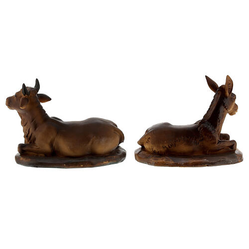 Presepe completo resina 20 cm dettagli oro 11 soggetti 9