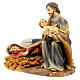 Nativity set with sleeping Mary, hand-painted resin, 10x15x10 cm s2