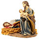 Nativity set, Saint Joseph with Baby Jesus, painted resin, 20 cm s2