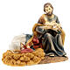 Natività San Giuseppe con Bambino resina dipinta 20 cm s3