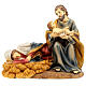 Holy Family Joseph with Child painted resin 20 cm s1
