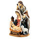 Nativity Holy Family block statue resin hand painted 20 cm s2