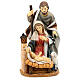 Nativity set on a base, hand-painted resin, golden details, 25 cm s1