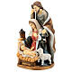 Nativity set on a base, hand-painted resin, golden details, 25 cm s2