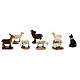 Set of animals for Nativity Scene with 6 cm characters, sheeps and goats, resin s1