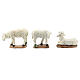 Set animaux moutons crèche 12 cm résine peinte s4