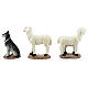 Set animali pecore presepe 12 cm resina dipinta s7