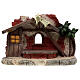 Nativity Scene with stable, baby style, 4 cm resin characters and light, 15x20x10 cm s6