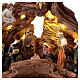 Capanna nel tronco 11 personaggi 10 cm luce musica 30x40x15 cm s2