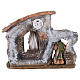 Nativity stable Holy Family painted resin LED lights 20x20x5 cm s4
