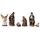 Stable with Nativity Scene, painted resin, 11 characters of 11 cm and light, 20x35x15 cm s2