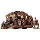 Lighted nativity stable painted resin 11 cm 11 figurines 20x35x15 cm s1