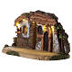 Lighted nativity stable painted resin 11 cm 11 figurines 20x35x15 cm s4