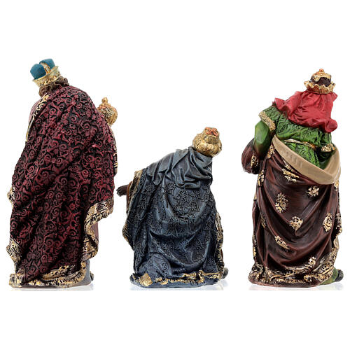 Presepe completo 10 personaggi resina dipinta a mano 20 cm 8