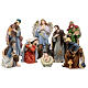 Presepe completo 10 personaggi resina dipinta a mano 20 cm s1