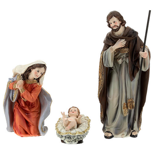Nativity Scene of 30 cm with 11 characters, hand-painted resin 2