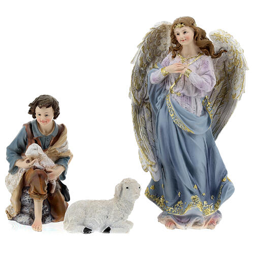 Nativity Scene of 30 cm with 11 characters, hand-painted resin 3