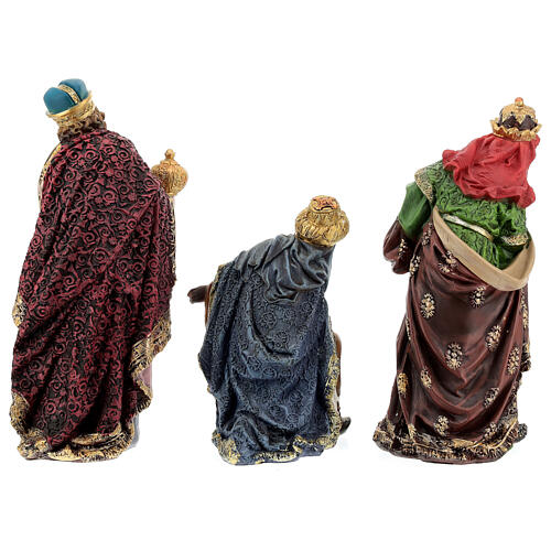 Nativity Scene of 30 cm with 11 characters, hand-painted resin 8