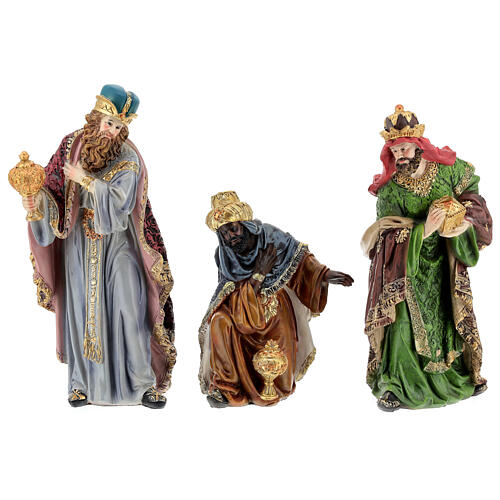 Set presepe resina 30 cm dipinto a mano 11 personaggi 4