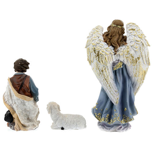 Set presepe resina 30 cm dipinto a mano 11 personaggi 7