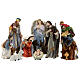 Complete nativity set resin 30 cm hand painted 11 pcs s1