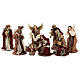 Nativity Scene of 30 with 11 characters, Venetian style, resin and fabric s1