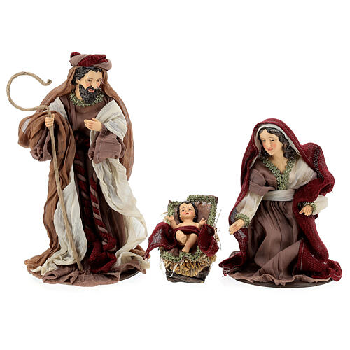 Set presepe 30 cm resina stoffa stile veneziano 11 sogg. 2