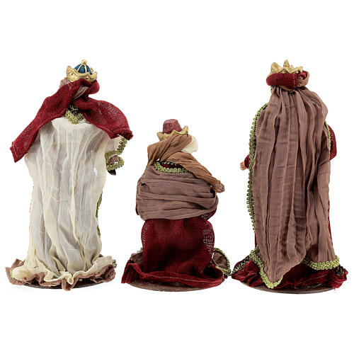 Set presepe 30 cm resina stoffa stile veneziano 11 sogg. 9