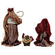 Set presepe 30 cm resina stoffa stile veneziano 11 sogg. s6