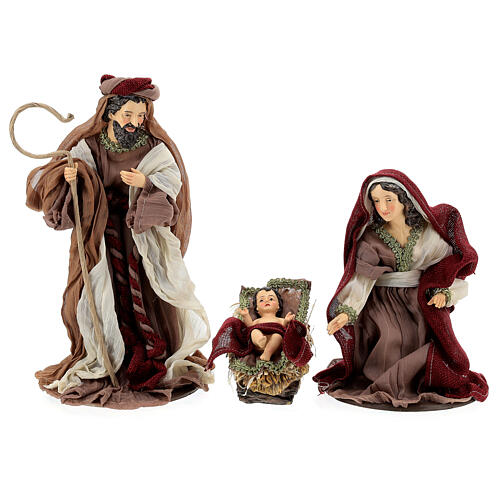 Complete nativity scene set 30 cm resin cloth Venetian style 11 figurines 2