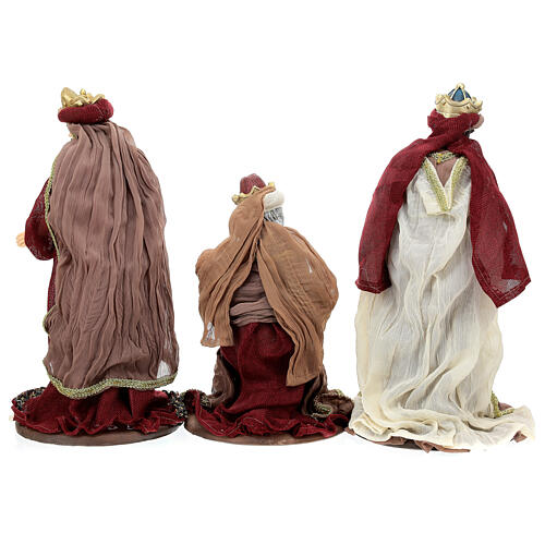 Complete Nativity set, resin and fabric, 40 cm, Venetian style 8