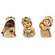 Nativity Scene of 6 cm, set of 8 resin characters with baby features, knitted pattern, 10x15x5 cm s3
