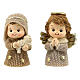 Children nativity set 6 cm resin knitted pattern 8 pcs 10x15x5 cm s4