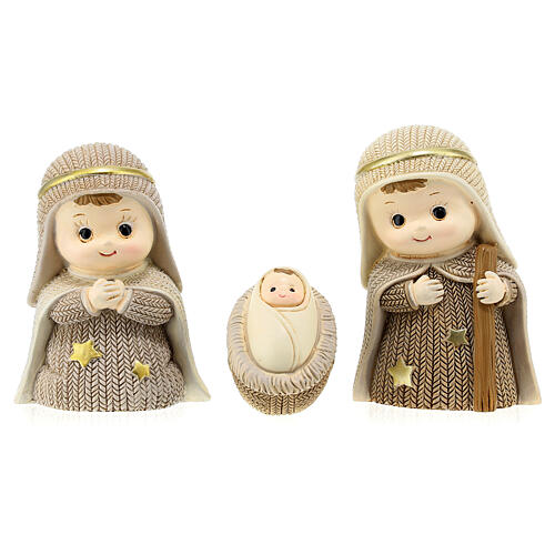 Set complet crèche résine santons enfants 9 cm 2