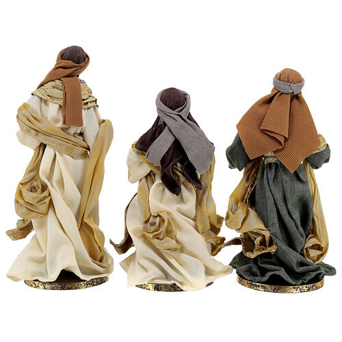 Rois Mages 3 pcs résine et tissu Christmas Symphonies 35 cm 8