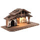 Capanna stile nordico luce LED presepe 12 cm Kostner 30x70x35 cm s4