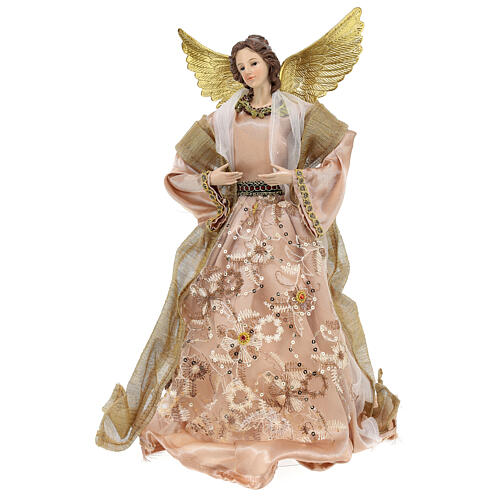 Angelo puntale 35 cm Resina Stoffa 1