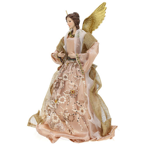 Angelo puntale 35 cm Resina Stoffa 3