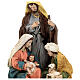 Natividade com pastor resina pintada à mão 25x15,5x11cm s2