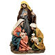 Holy Family nativity statue with shepherd 25 cm colored s1