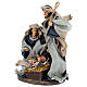 Nativity set on a base, 30 cm, resin and blue fabric s3